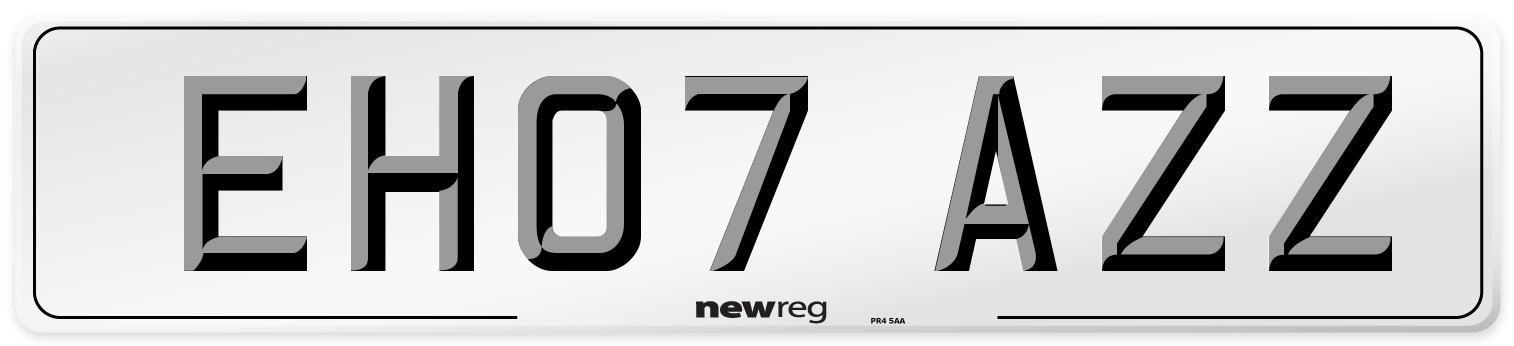 EH07 AZZ Number Plate from New Reg